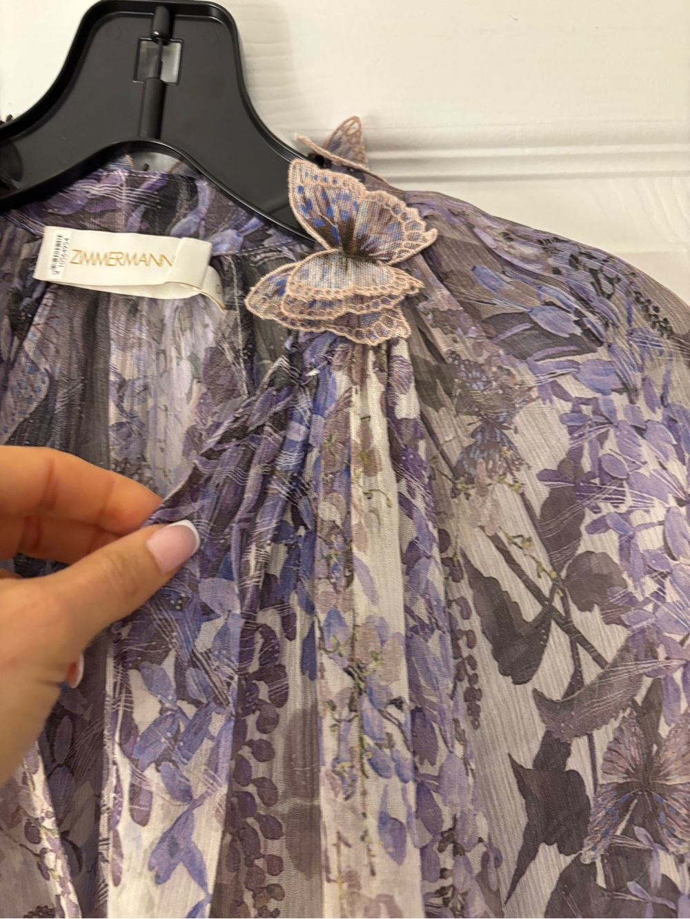 🦋 ZIMMERMANN Luminous Wisteria Butterfly Print Two-Piece Set 🦋 - Picture 11 of 13
